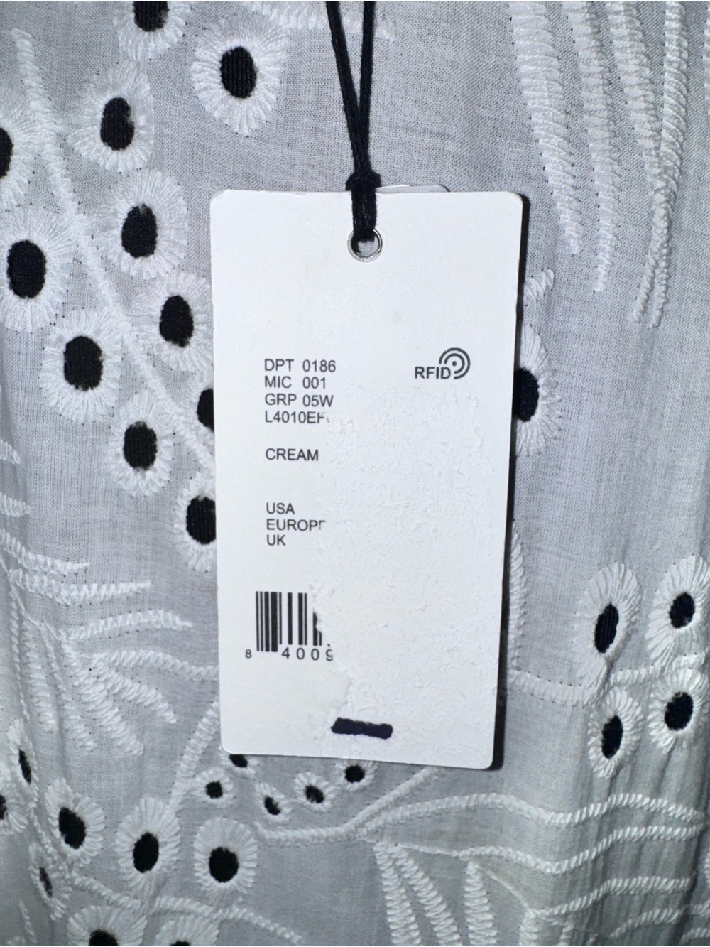 A Loves A White Eyelet Lace Duster Cardigan 100% Cotton NWT - Picture 5 of 5